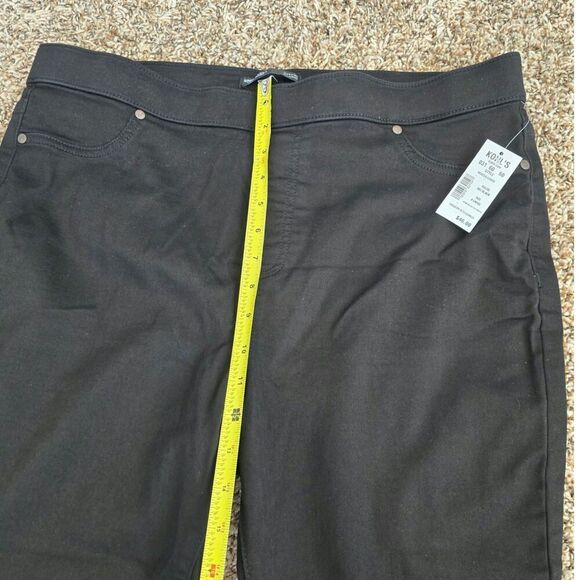 NWT SimplyâVera Vera Wang Black Leggings XL Cotton Blend Stretch Pants Pull-on - Picture 8 of 8